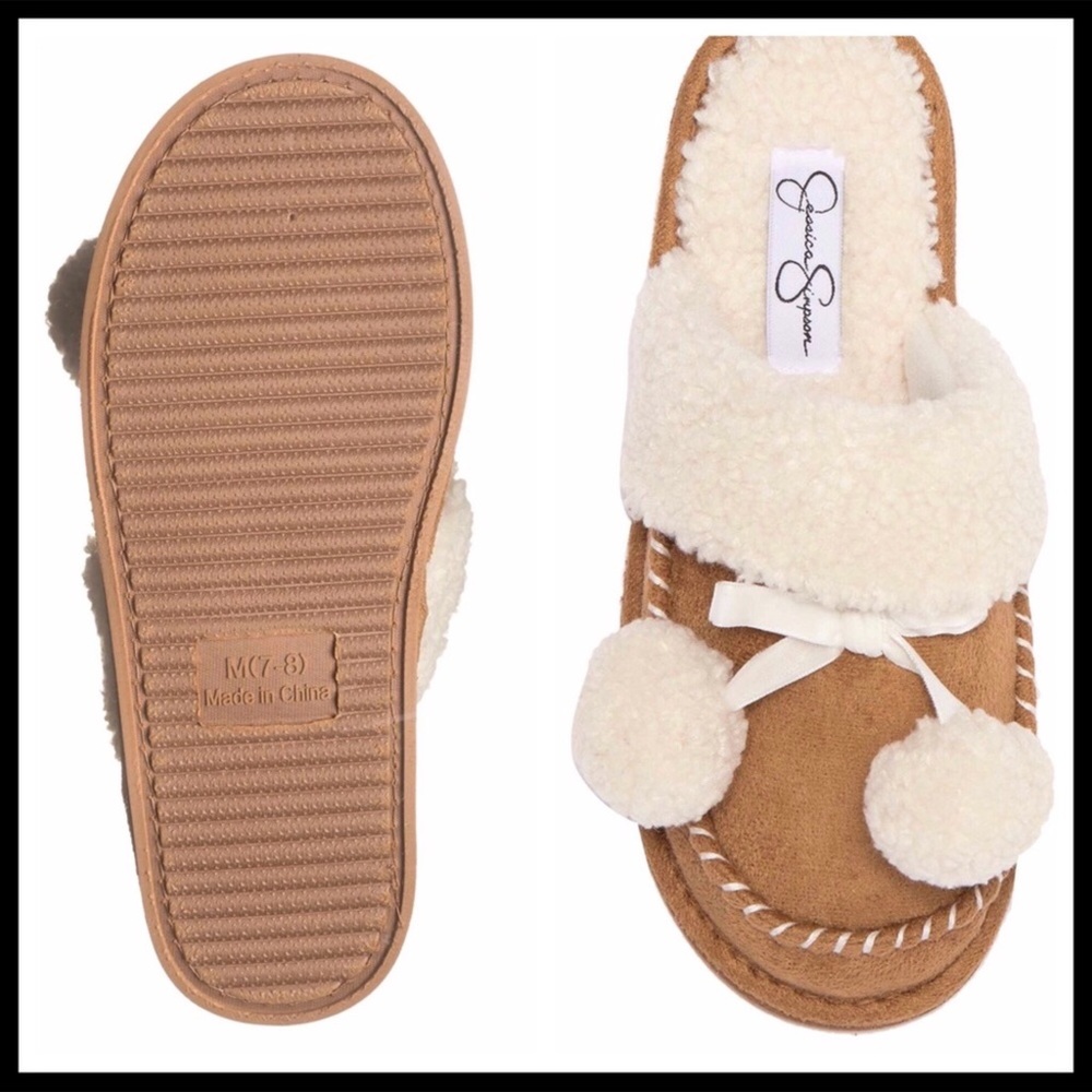 JESSICA SIMPSON FAUX SHEARLING MOCCASINS A2C - Picture 4 of 8